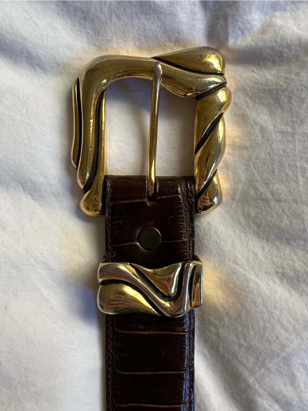 VICENZA 💛Calfskin Brown Leather Belt